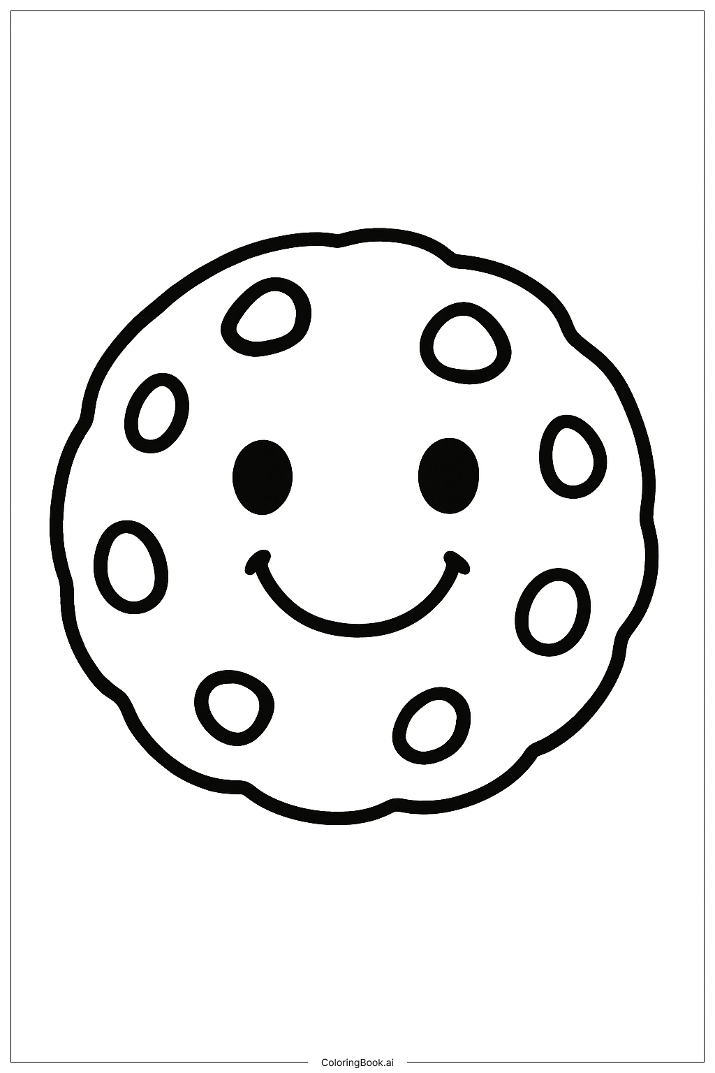 微笑餅乾著色頁