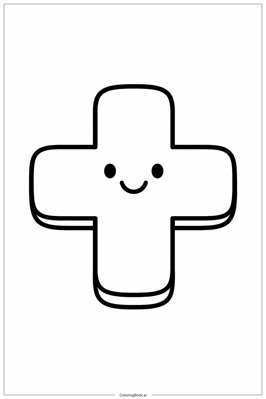  Smiling Cross Coloring Page 