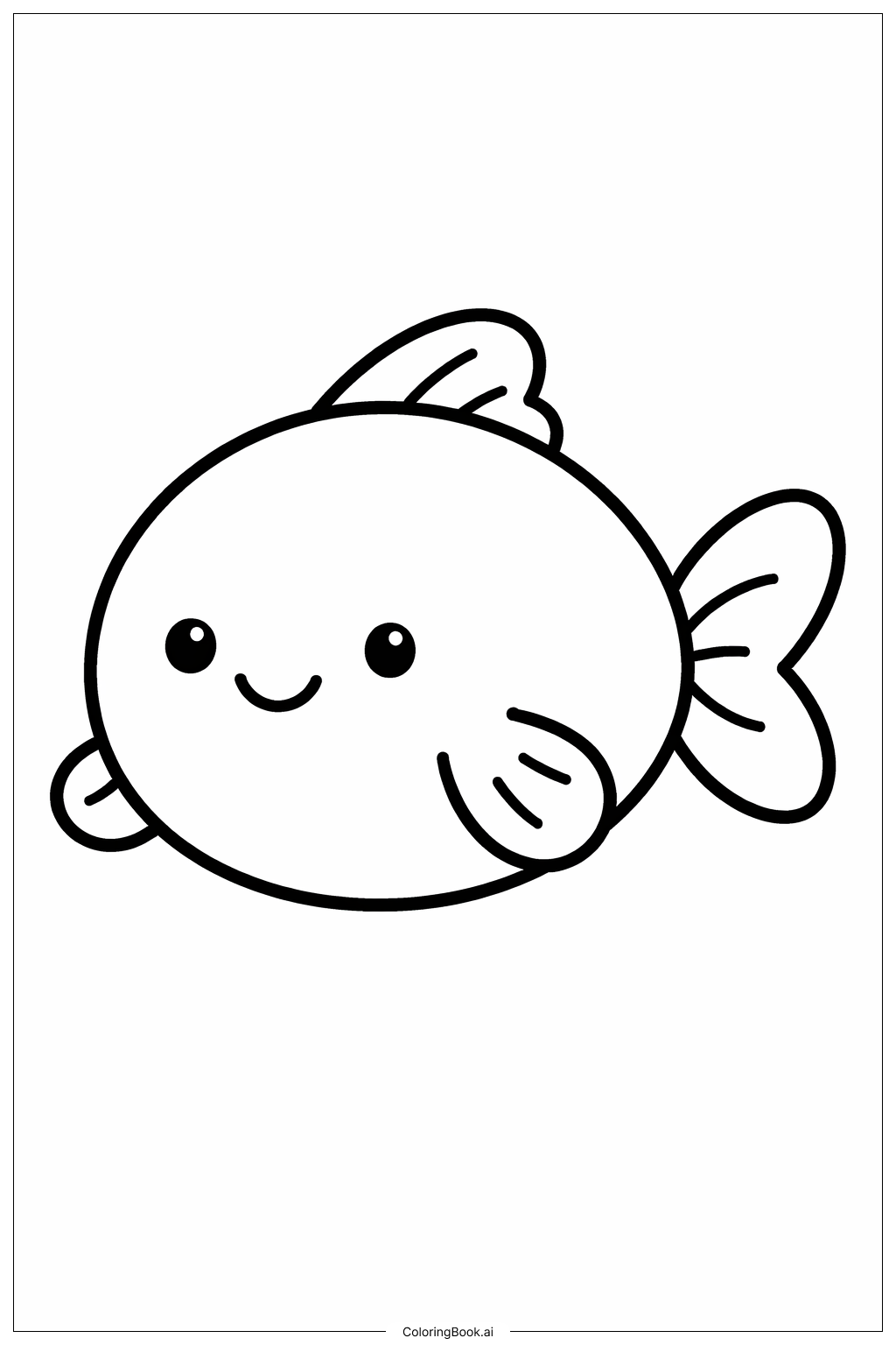 微笑魚著色頁 