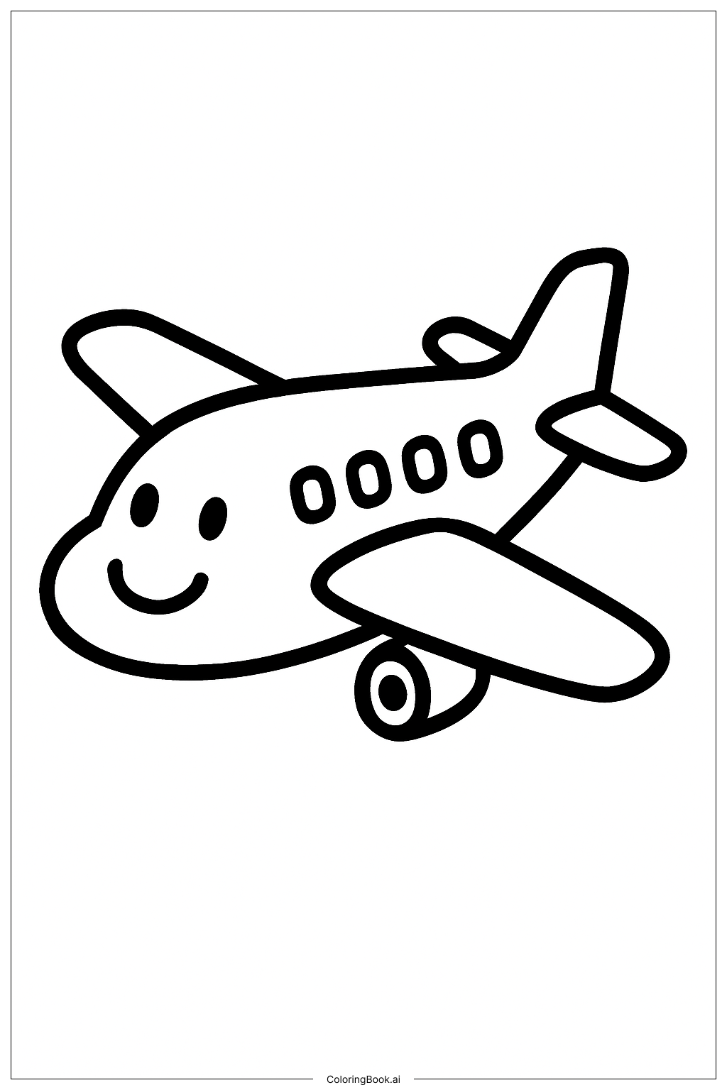  Trang tô màu Máy bay cười 