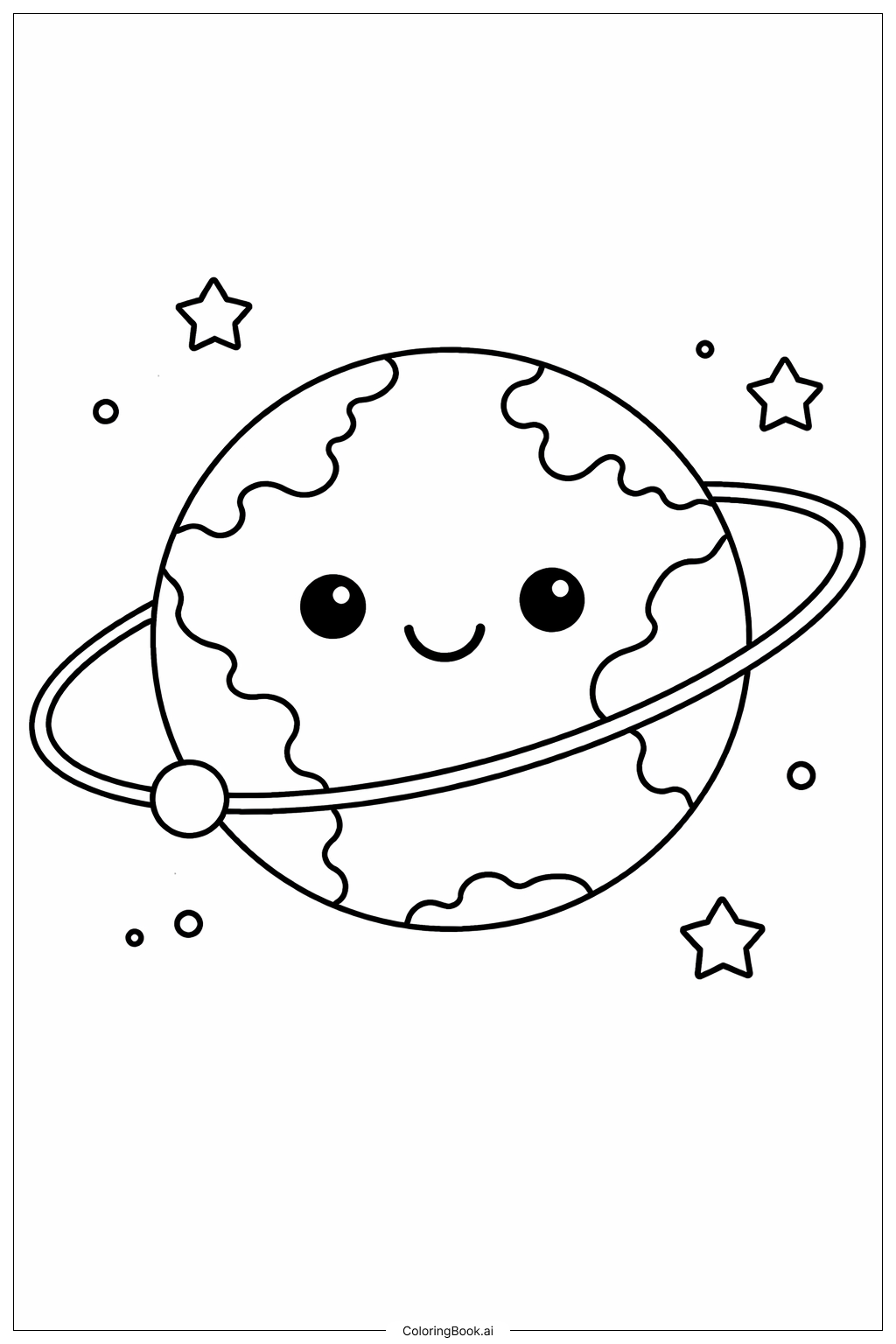  微笑星球著色頁 