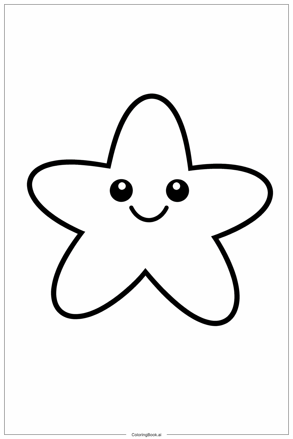 미소 짓는 불가사리 색칠공부 페이지