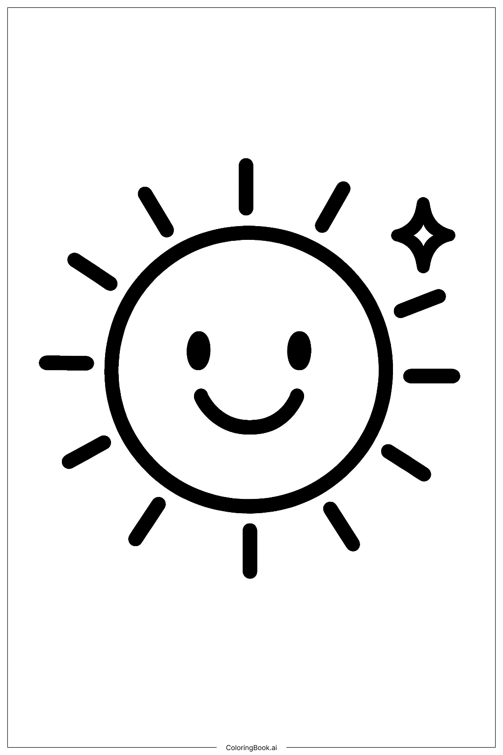 Smiling Sun Epiphany Coloring Page