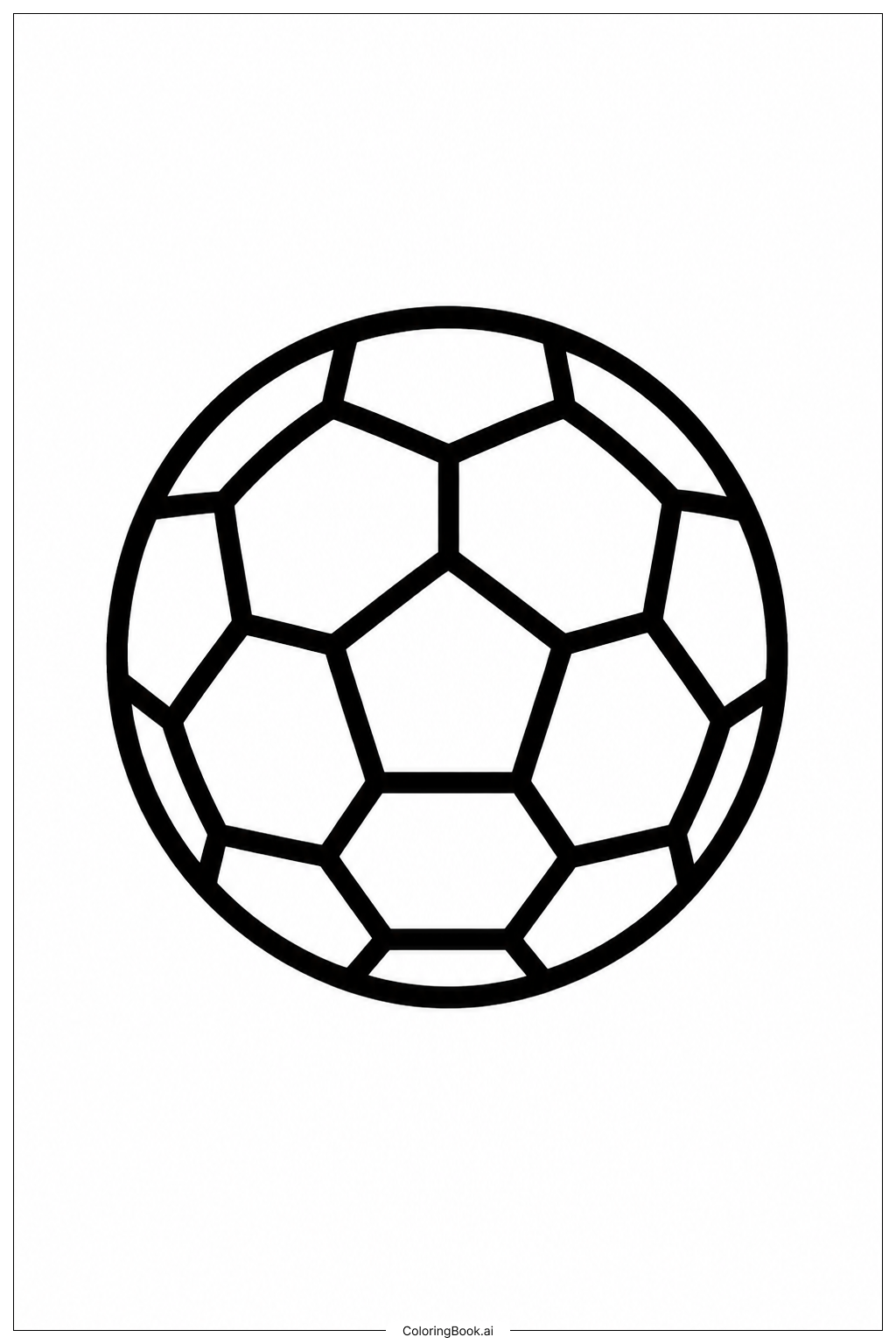 Soccer Ball With Checker Panels Coloring Page