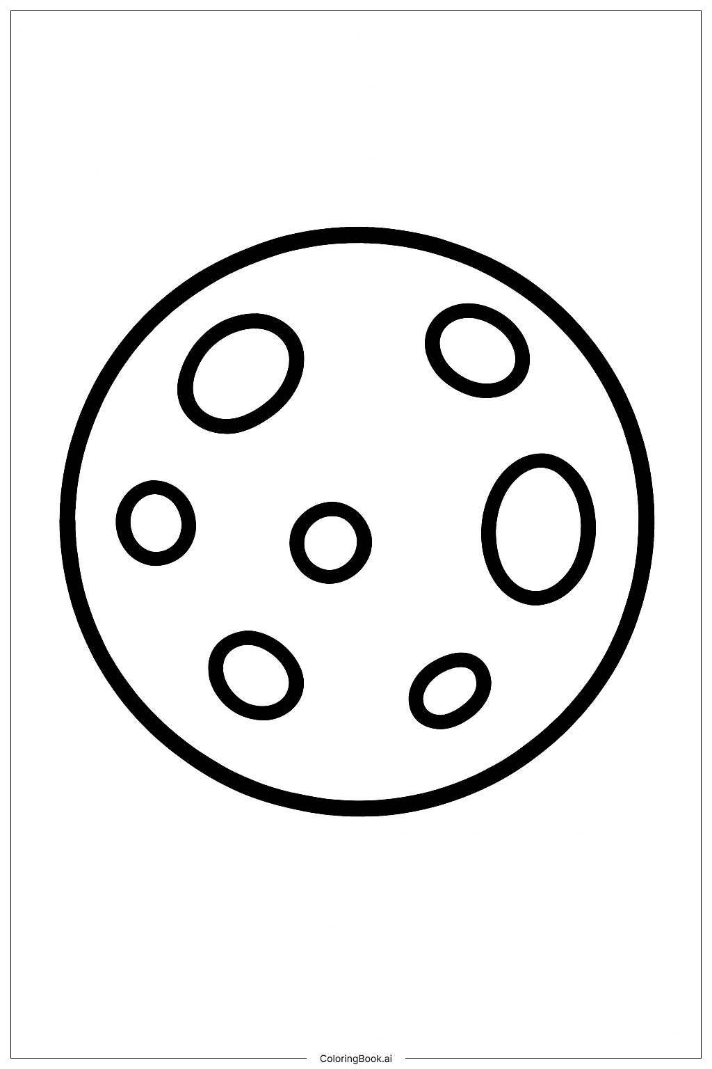  크레이터가 있는 태양계 달 색칠공부 페이지 