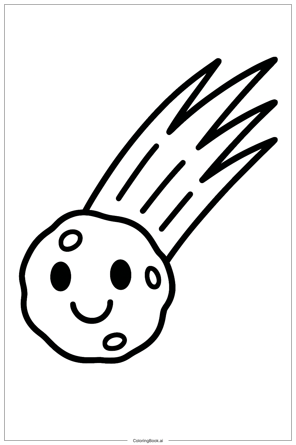  태양계 장난기 있는 혜성 색칠공부 페이지 