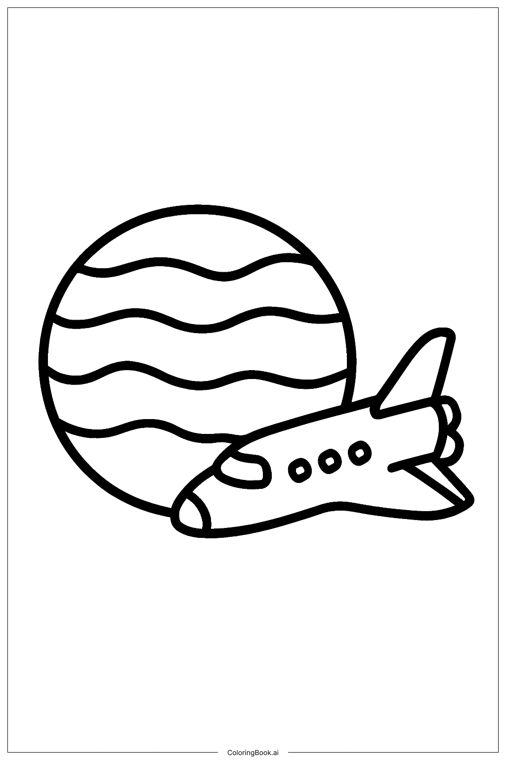  태양계 작은 우주선 색칠공부 페이지 