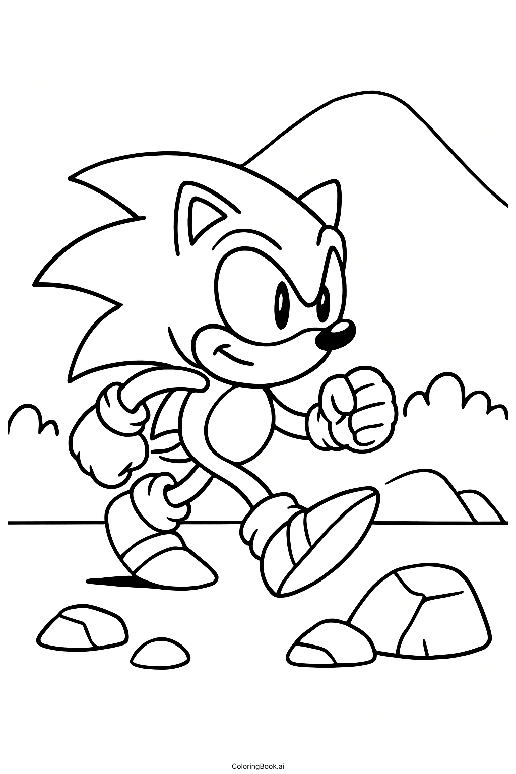  索尼克 3 探險區著色頁 