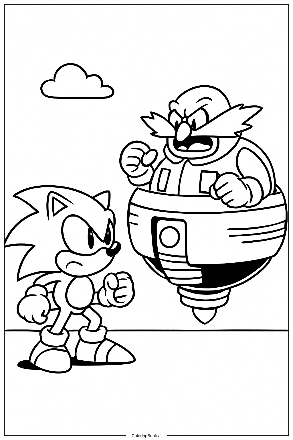  Sonic 3 Facing Robotnik Coloring Page 