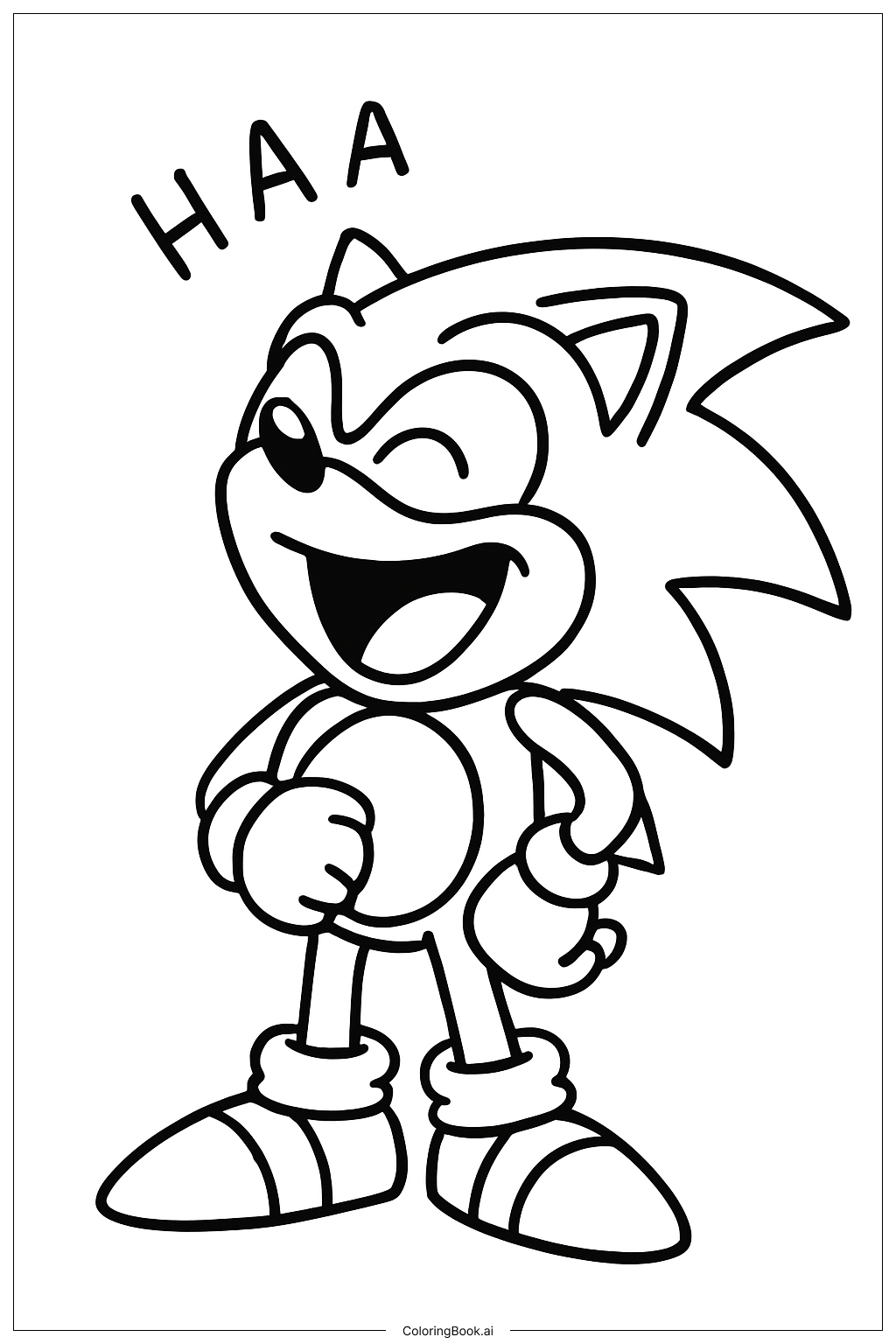  Page de coloriage Sonic 3 Grand Rire 