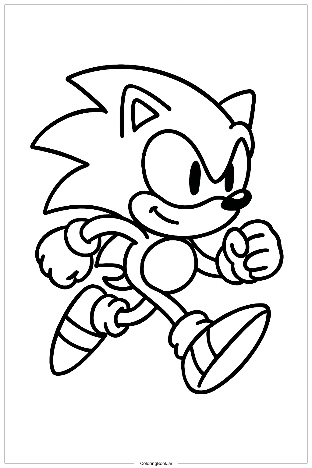  Page de coloriage Pose de course de Sonic 3 