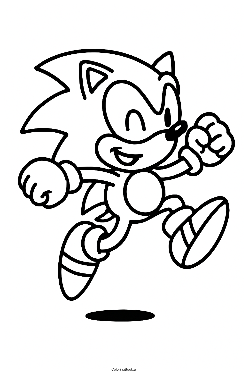  Page de coloriage Joie de Sauter Sonic 3 