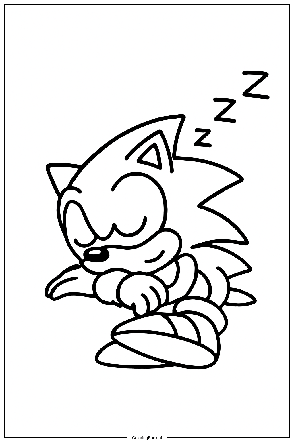  Page de coloriage Sonic 3 Sieste 