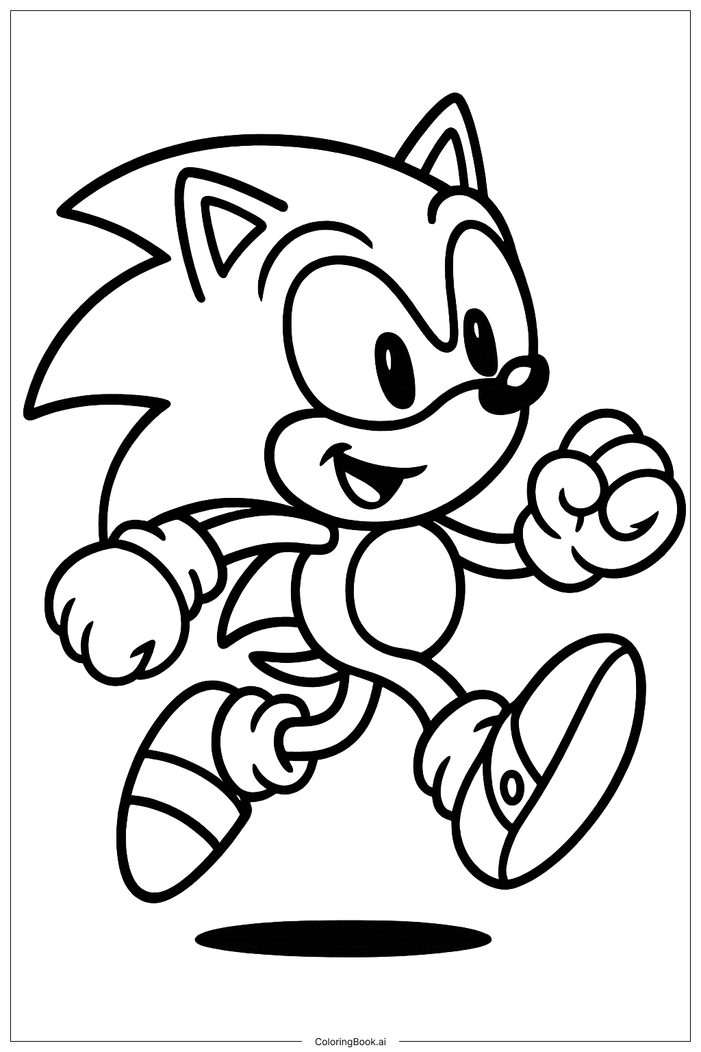  Trang tô màu Sonic The Hedgehog Nhảy Dây 