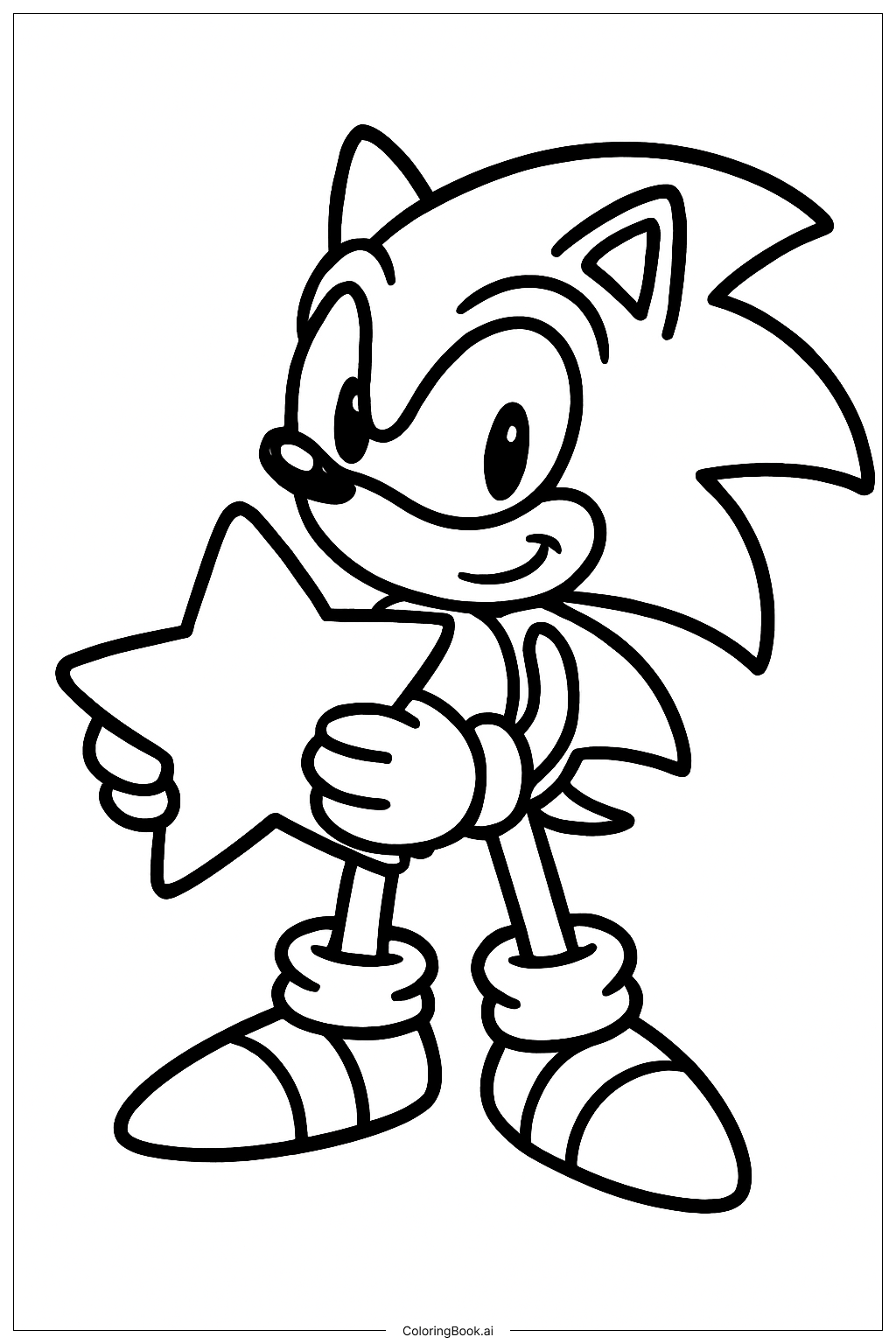  Trang tô màu Sonic The Hedgehog 