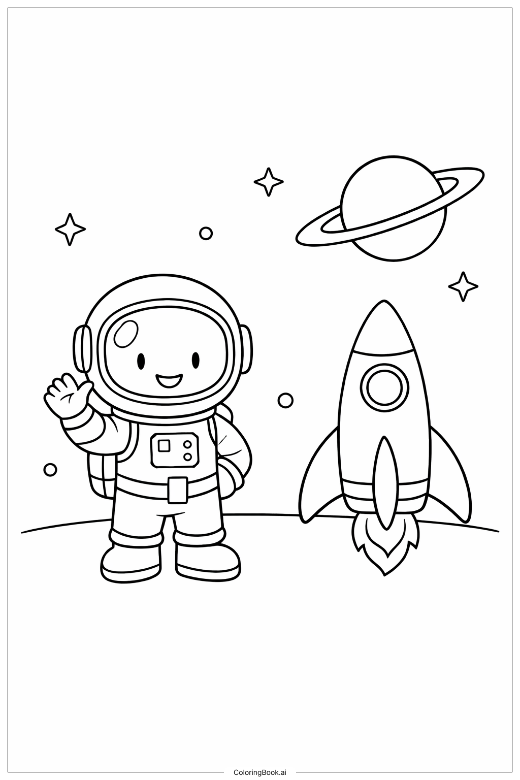  Trang tô màu Nhân Vật Nhà Thám Hiểm Không Gian 