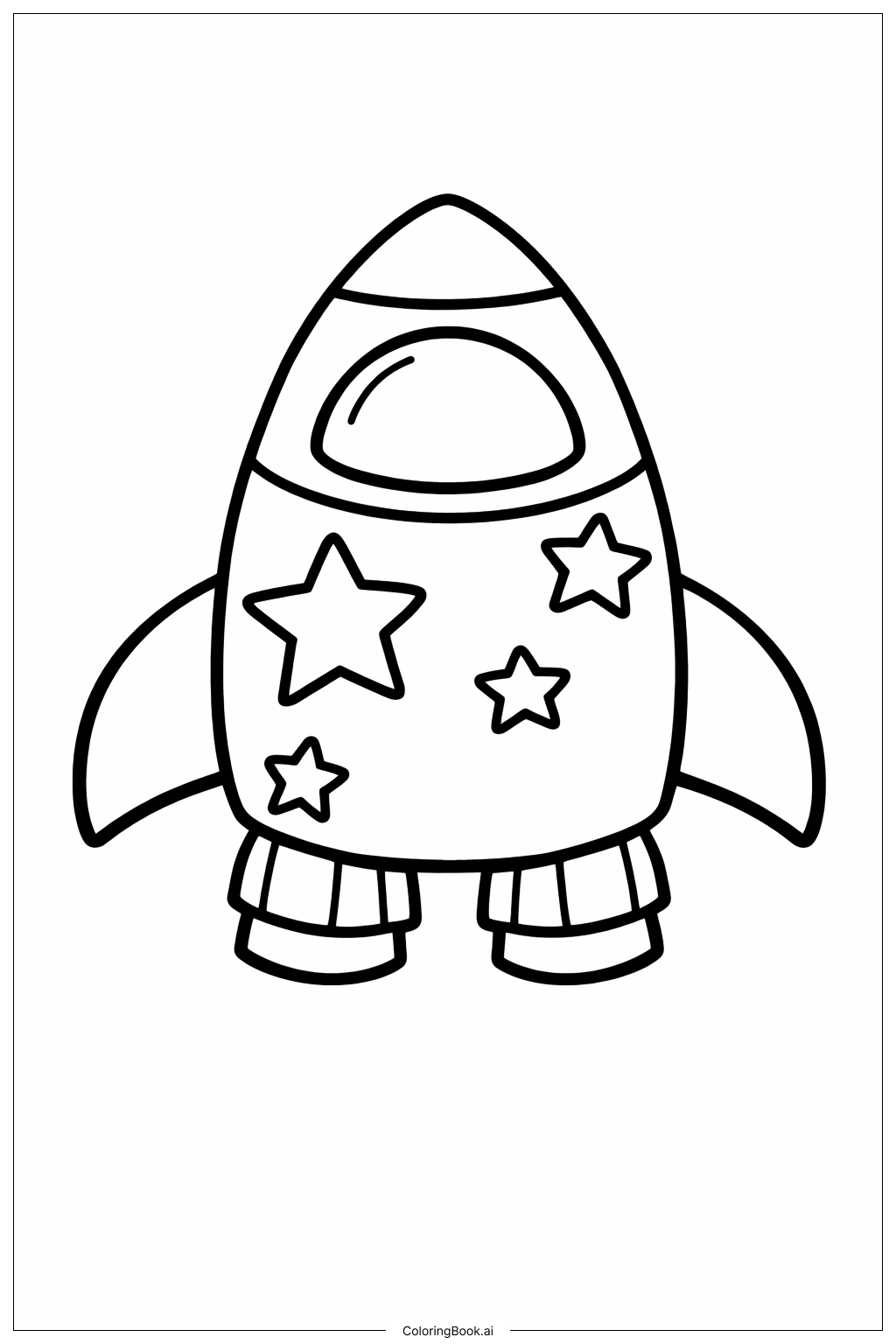 Vaisseau spatial avec motif d'étoiles