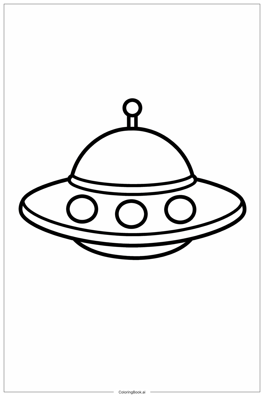 三つのライトが付いた宇宙船