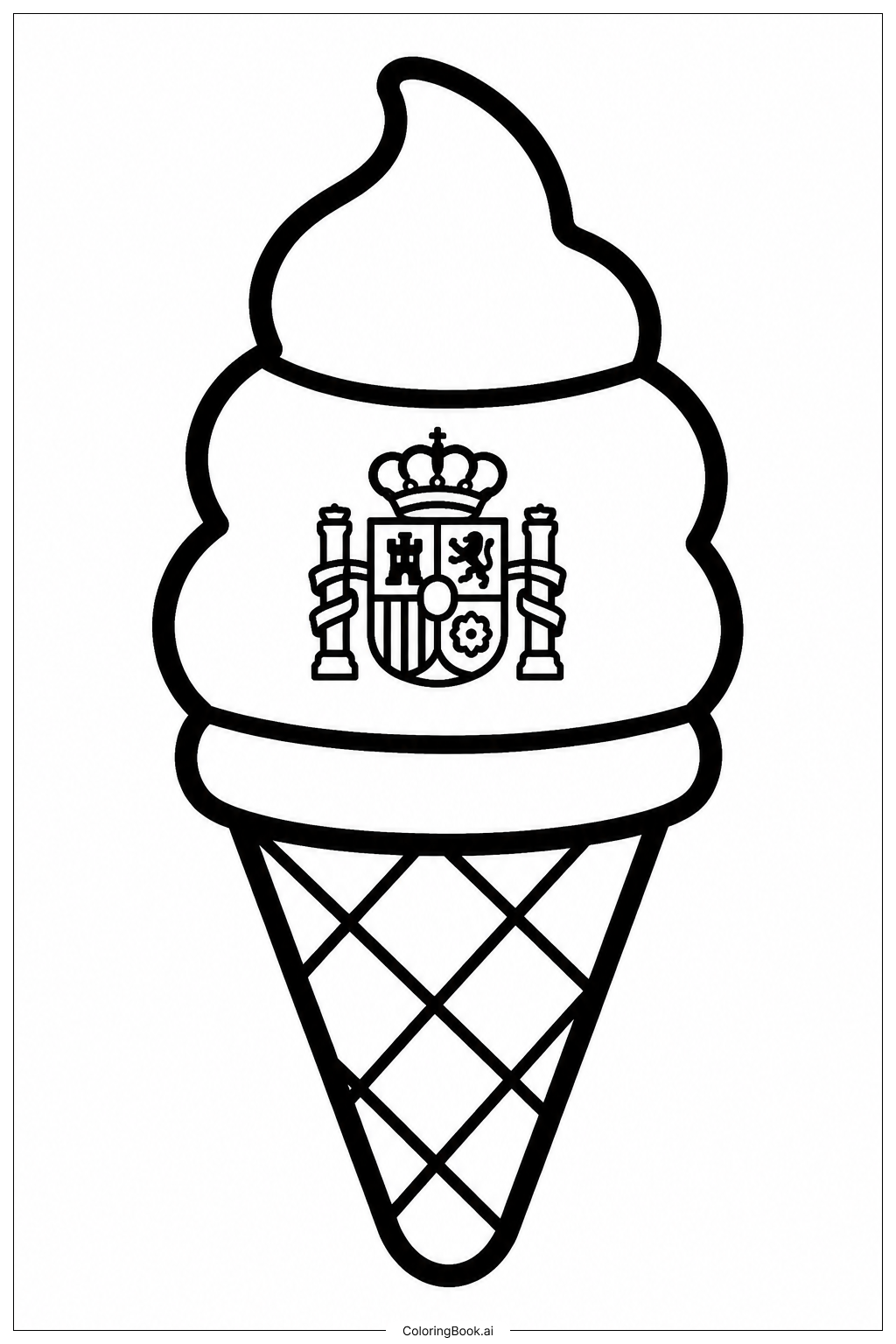 Spain Flag Coloring Page