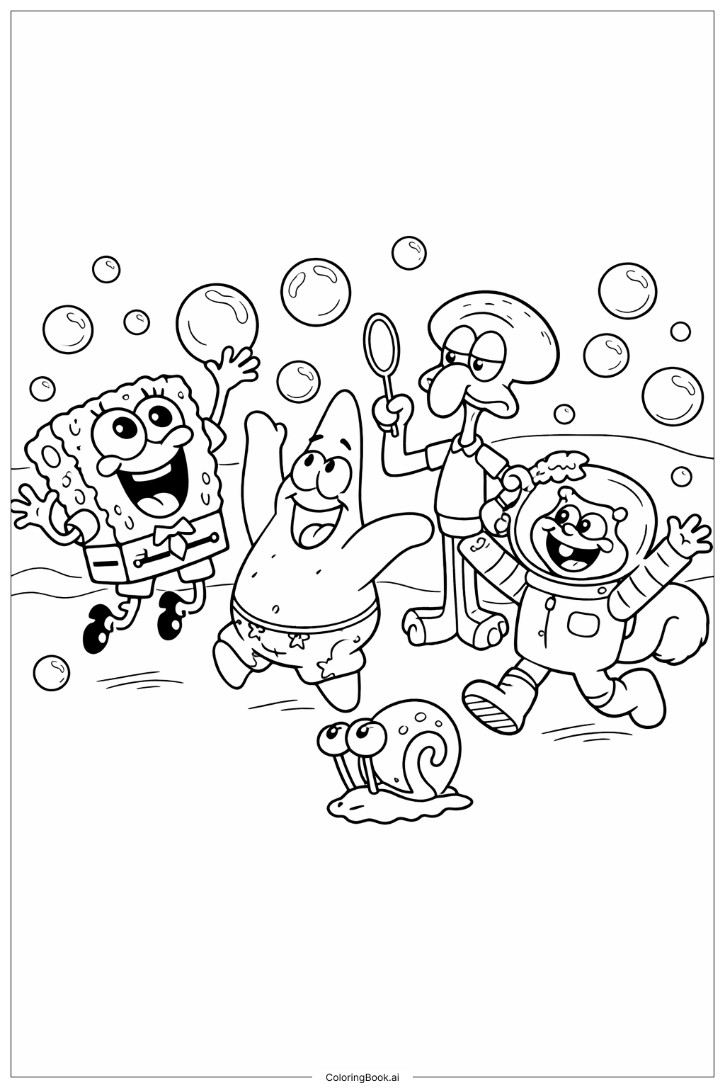 海绵宝宝角色捉泡泡