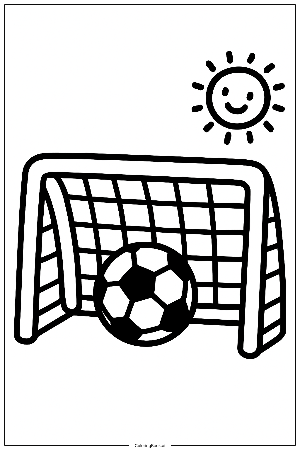  Página para colorir de Sorriso do Gol Esportivo 