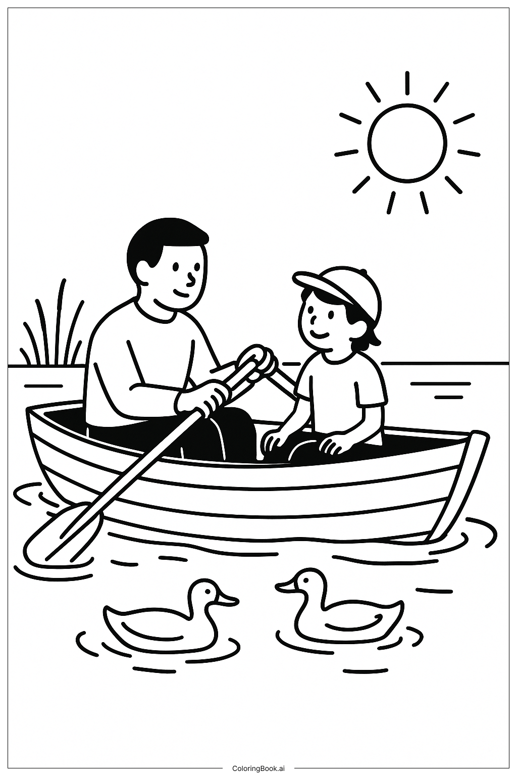  春假划船之旅著色頁 
