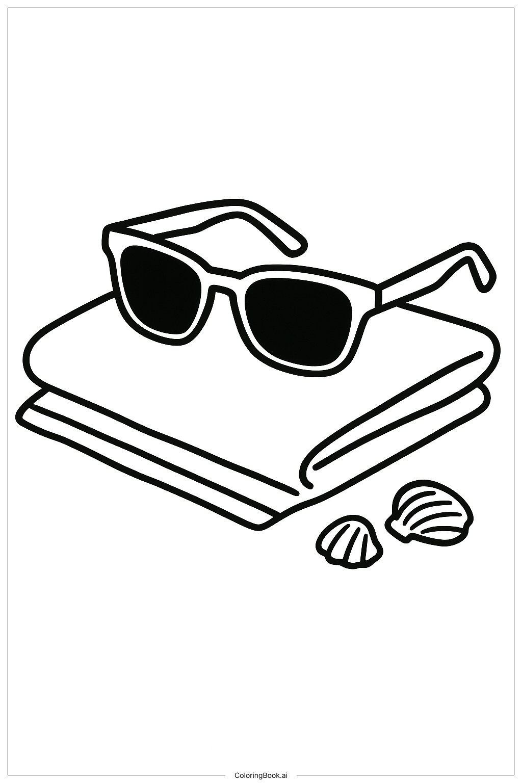  Page de coloriage Lunettes de soleil pour les vacances de printemps 