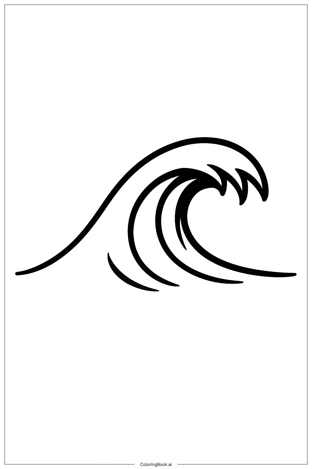  봄방학 파도 곡선 색칠공부 페이지 