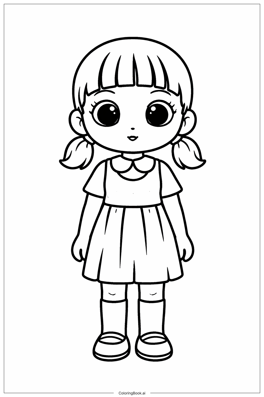 Página para colorear de El Juego del Calamar