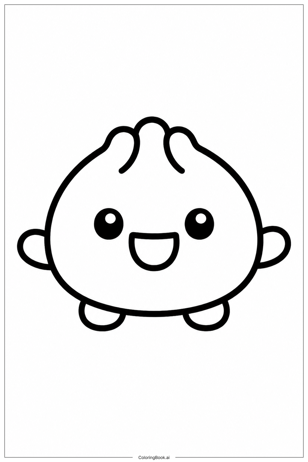 スクイッシーダンプリンスマイルの塗り絵ページ