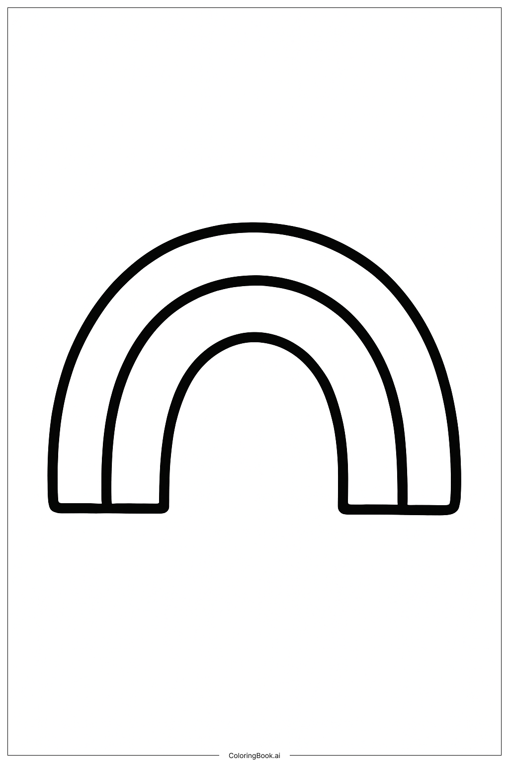  성 패트릭 데이 귀여운 무지개 곡선 색칠공부 페이지 