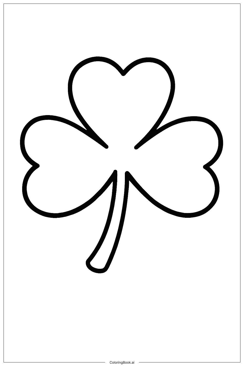  성 패트릭의 날 작은 토끼풀 색칠공부 페이지 