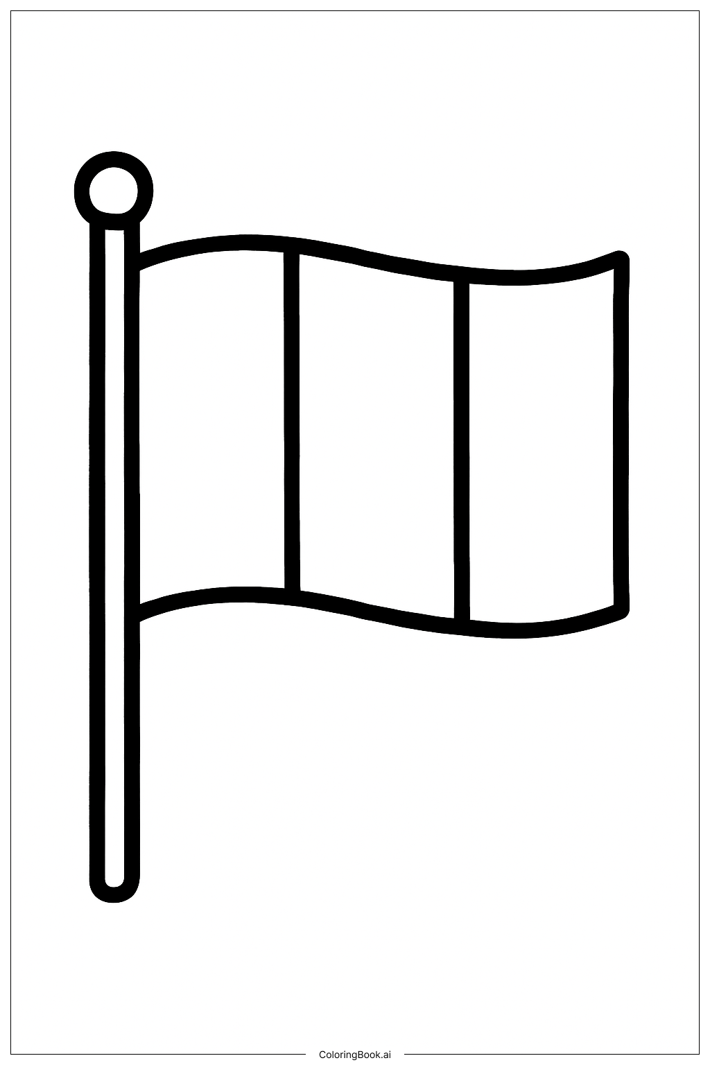  성 패트릭 데이 심플 아일랜드 국기 색칠공부 페이지 