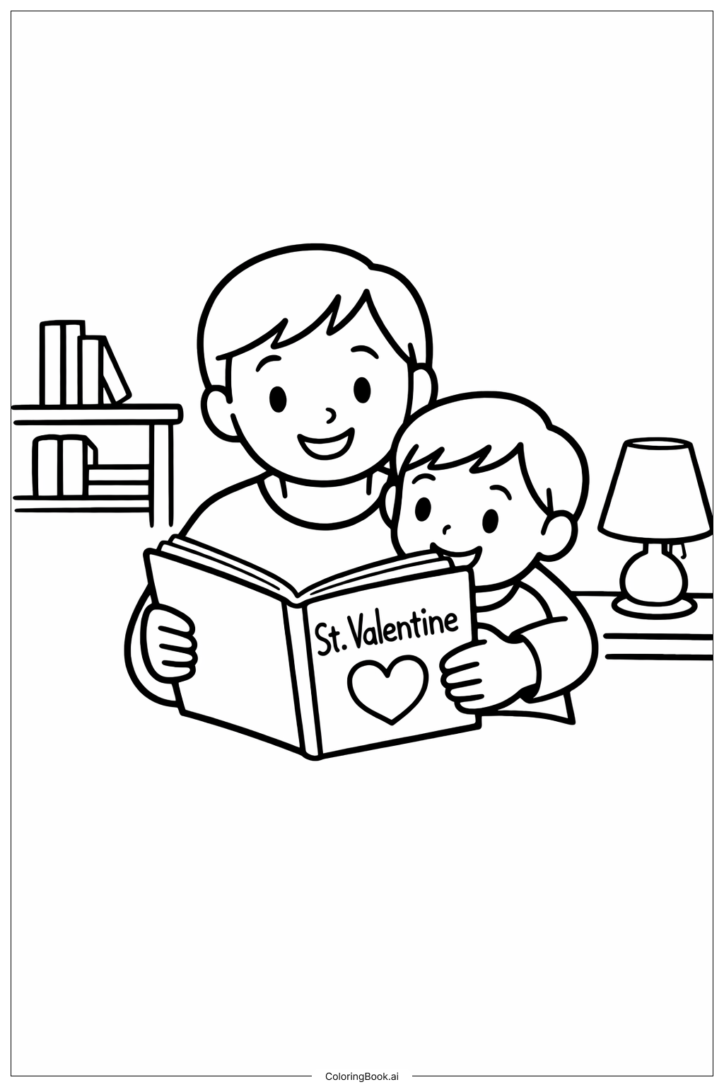  Trang tô màu Câu chuyện Ngày Thánh Valentine 