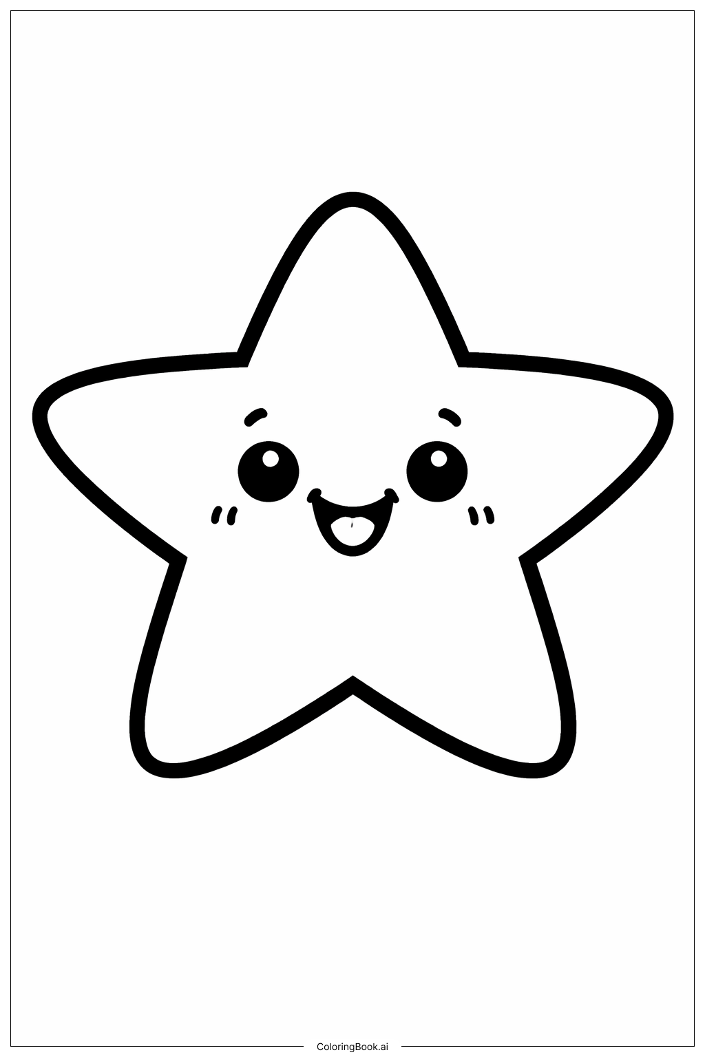  星星塗鴉著色頁 