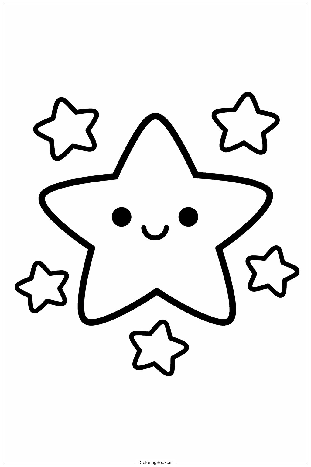  星星图案填色页 