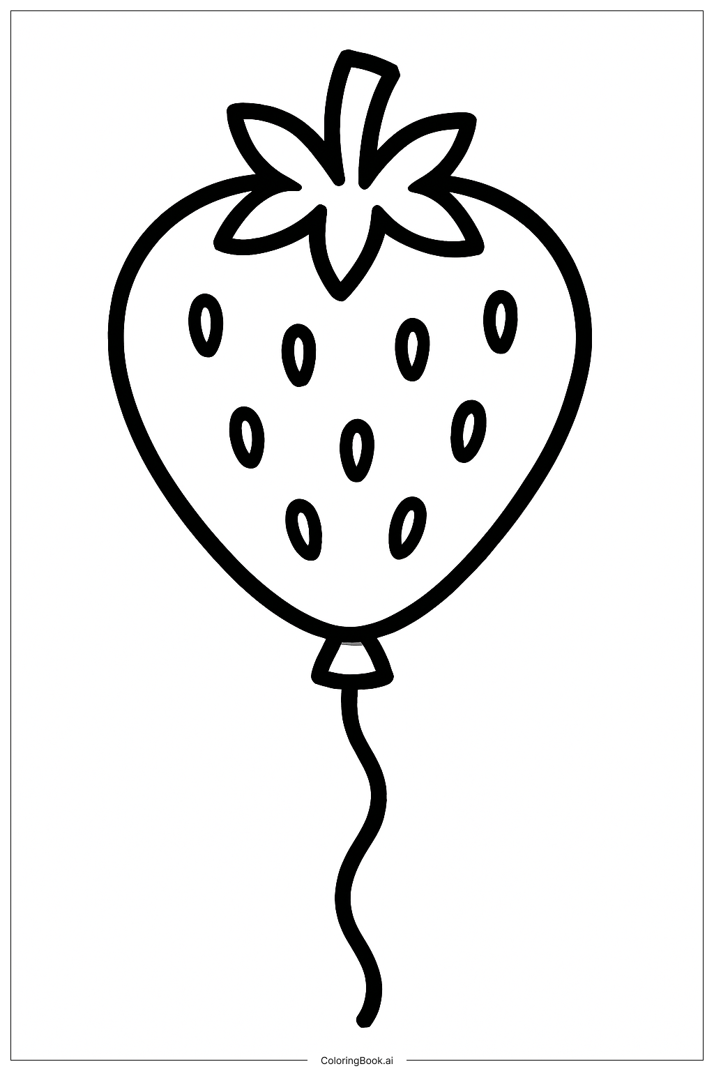 草莓著色頁