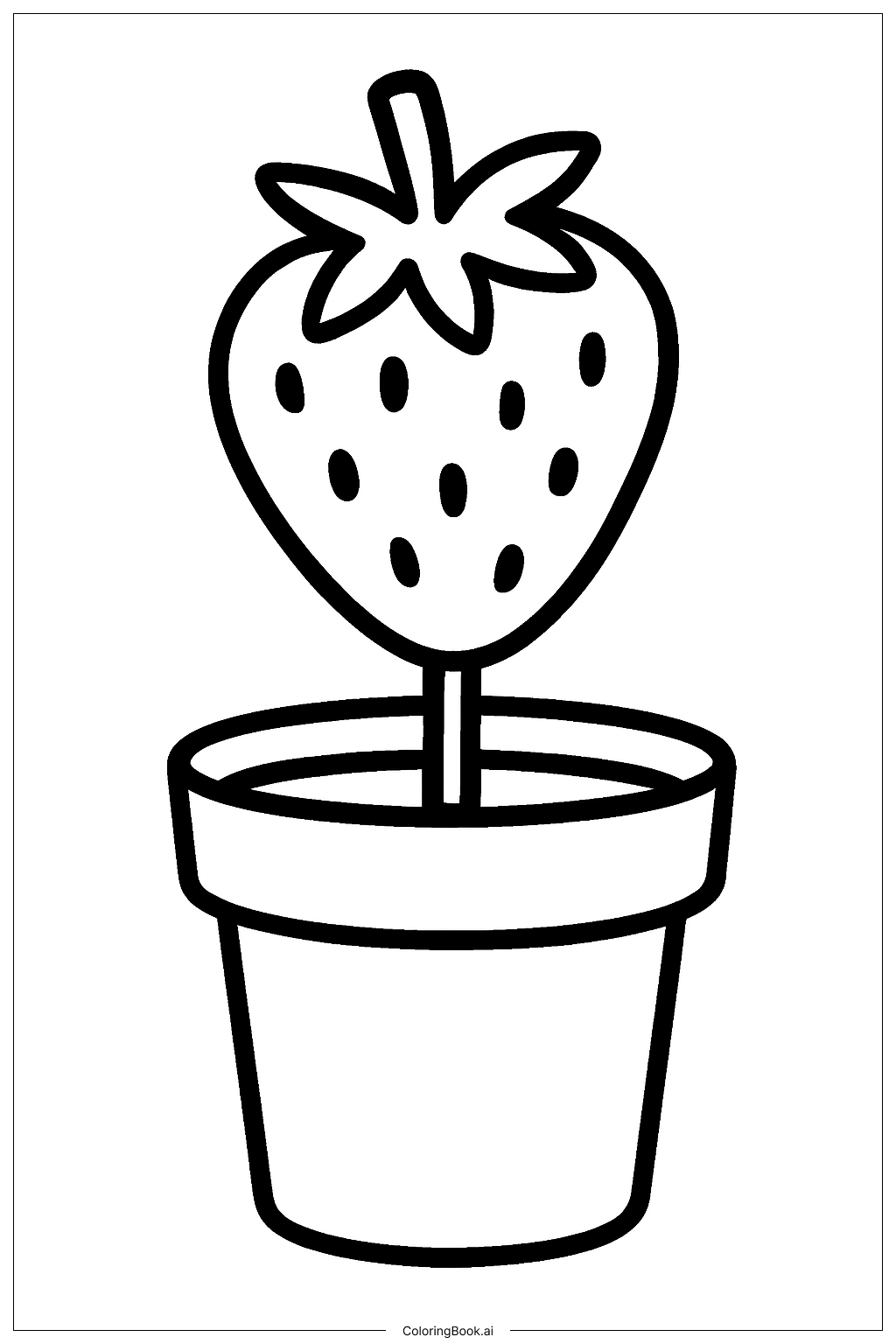 盆栽草莓著色頁