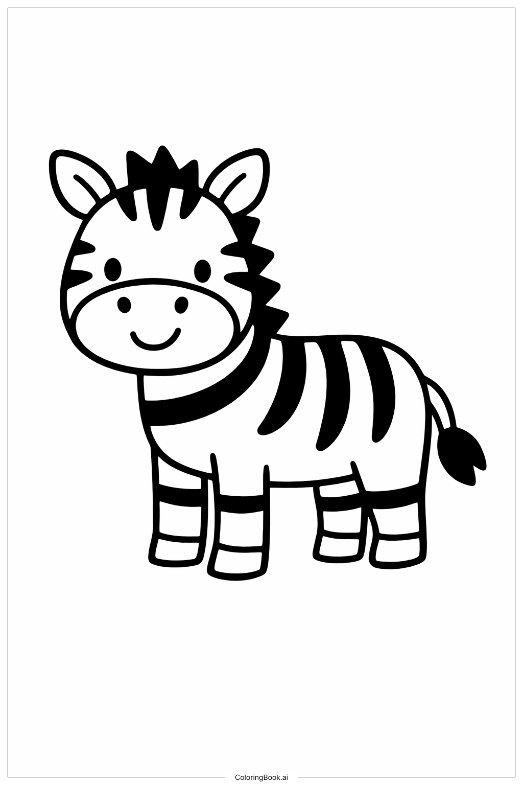  줄무늬 얼룩말 동물원으로 나를 데려가 줘 색칠공부 페이지 
