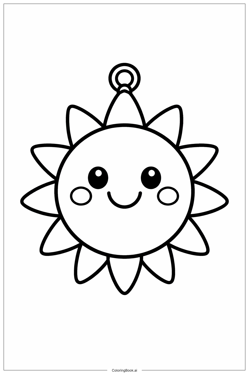  Sonnenornament Ausmalseite 