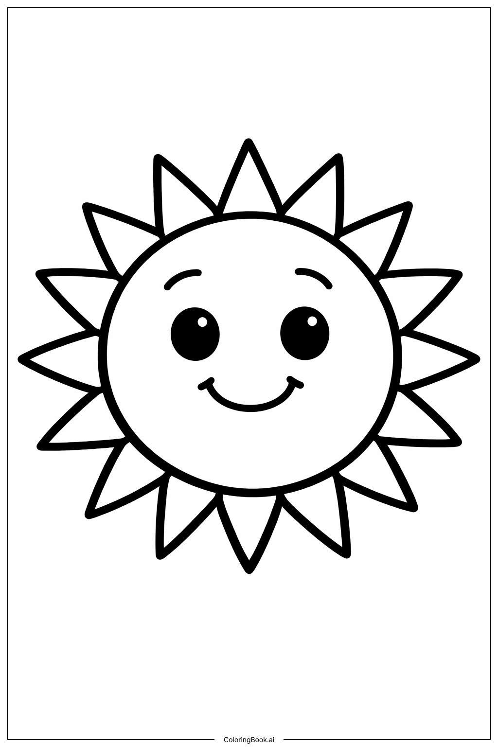  太阳图案填色页 