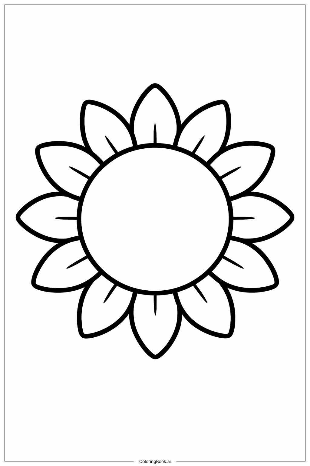  해바라기 태양 색칠공부 페이지 