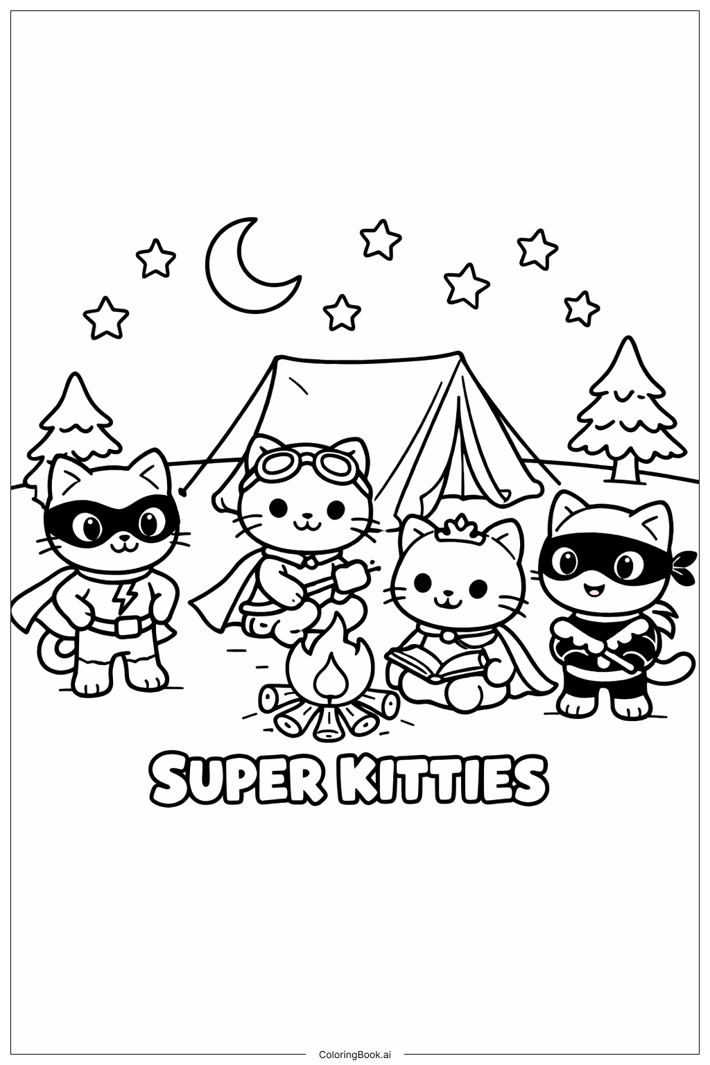 Super Gatitos Noche de Camping