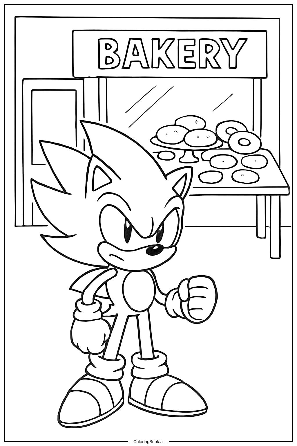  Super Sonic Bakery Visit Coloring Page 