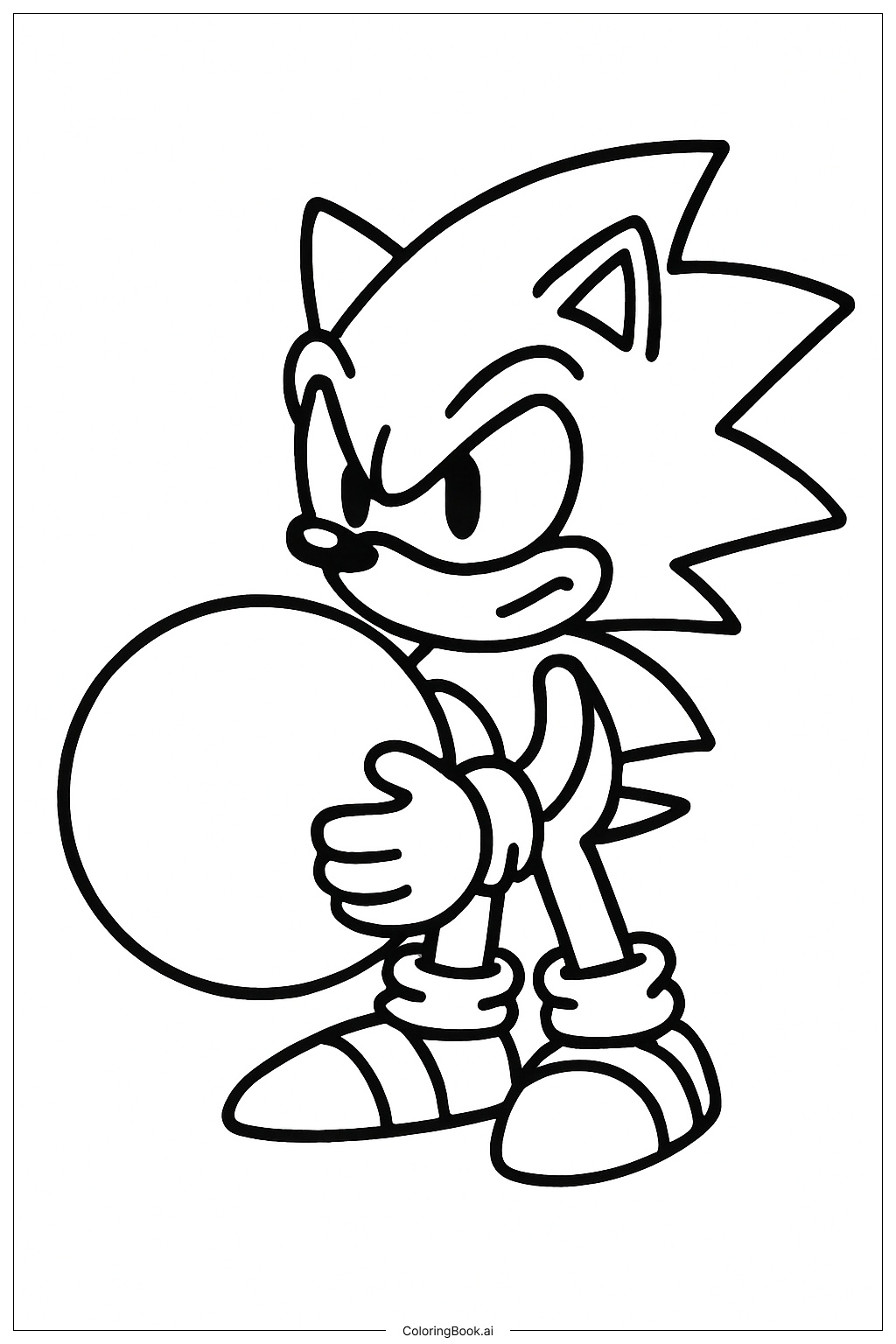  Super Sonic Ball Play Coloring Page 