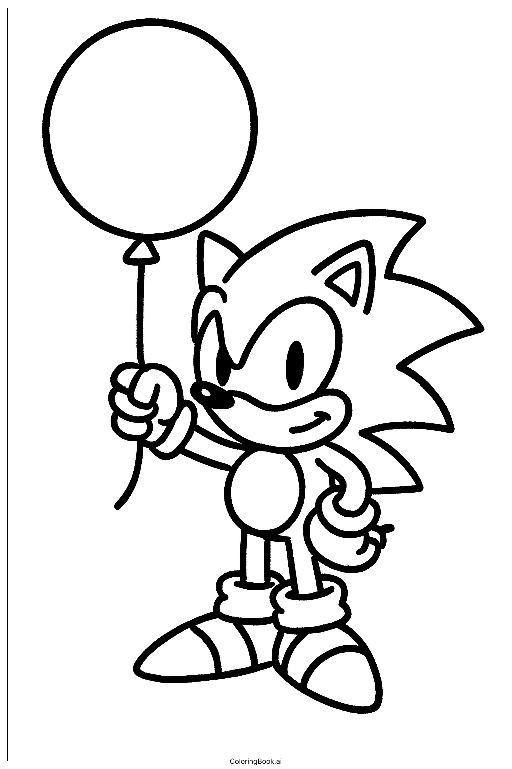  Super Sonic Balloon Joy Coloring Page 