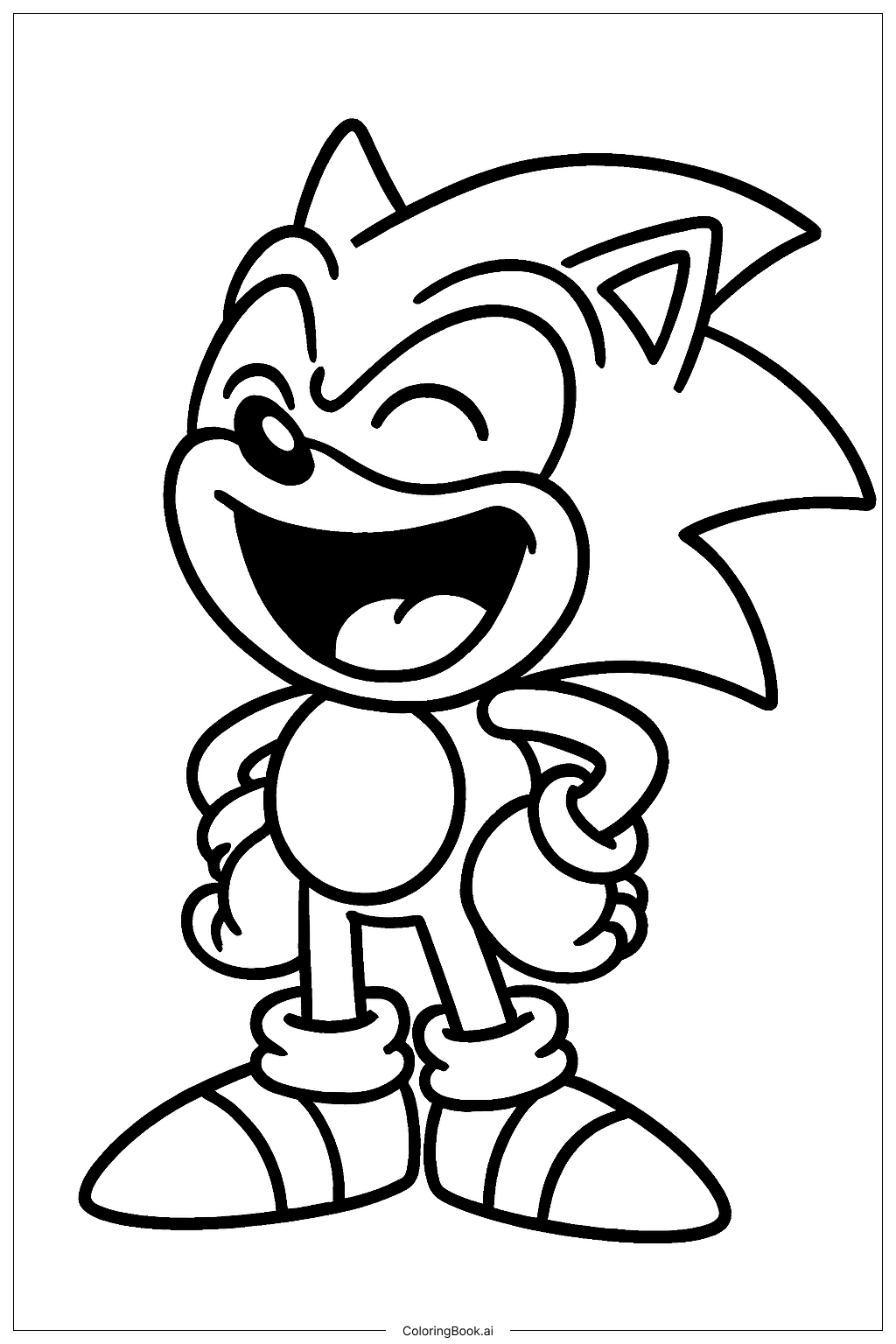  슈퍼 소닉 색칠공부 페이지 