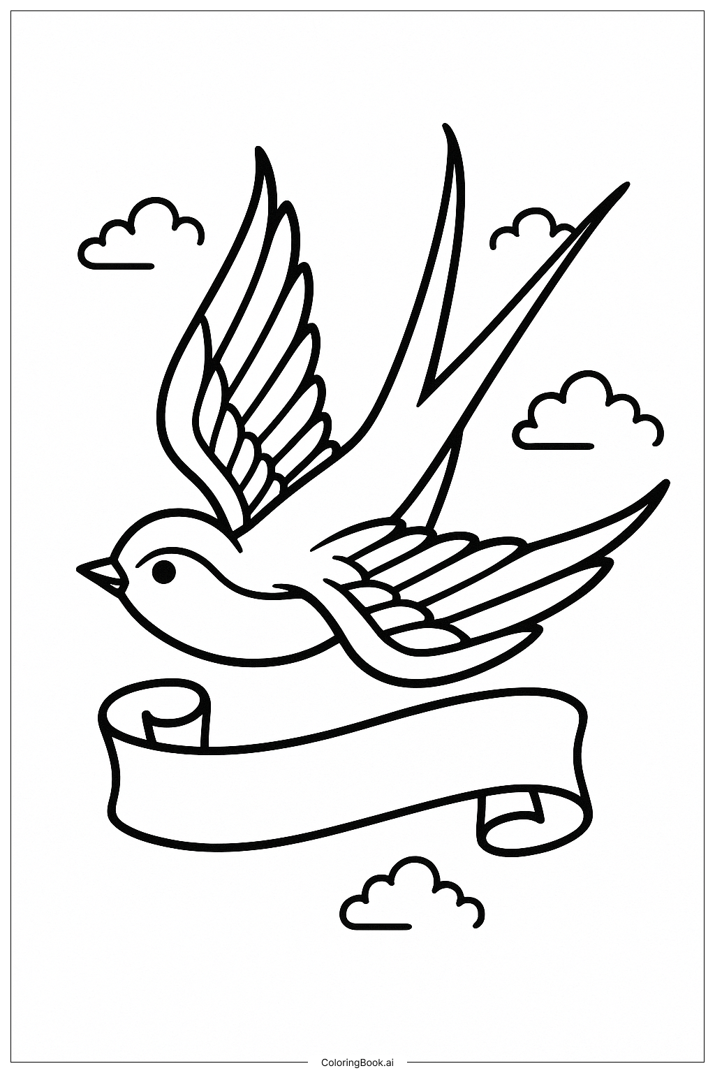  燕子刺青著色頁 