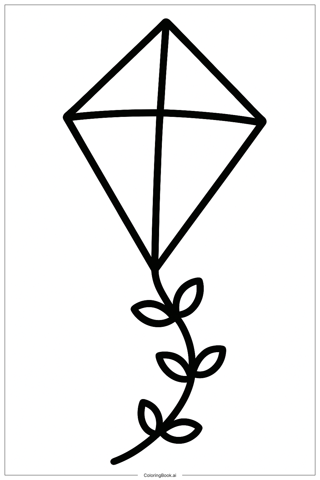 Página para colorir de Pipa Balouçante com Folhas de Outono