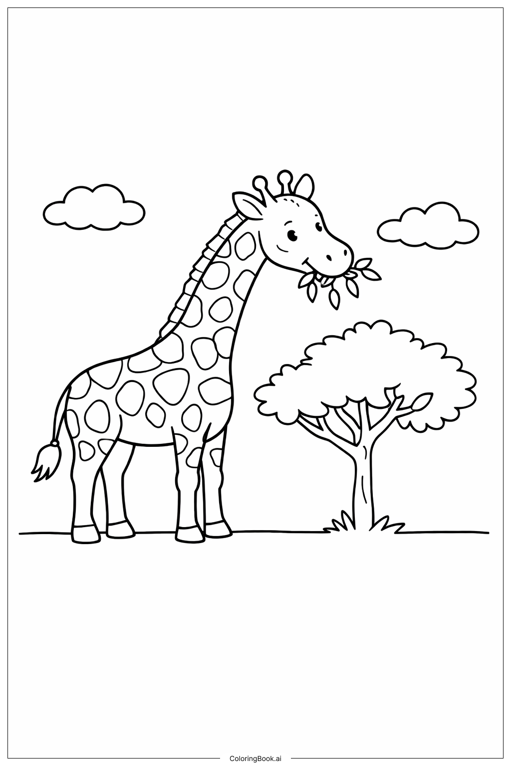  키 큰 기린 나를 동물원에 넣어줘 색칠공부 페이지 